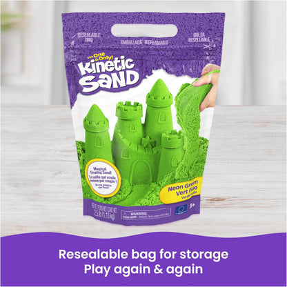 Kinetic Sand, 2.5lbs Purple Play Sand, Amazon Exclusive, Moldable Sensory Toys for Kids, Resealable Bag (Packaging May Vary), for Ages 3 and up