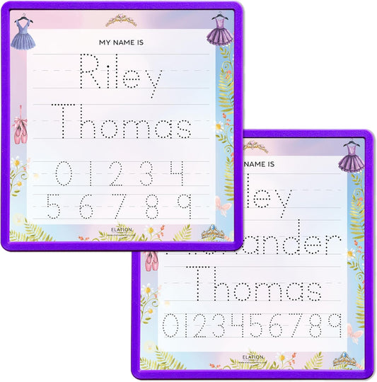 Kid's Name Tracing Board | Dry Erase Letter Tracing | Reusable Writing Practice Board | Personalized | Ballet Theme