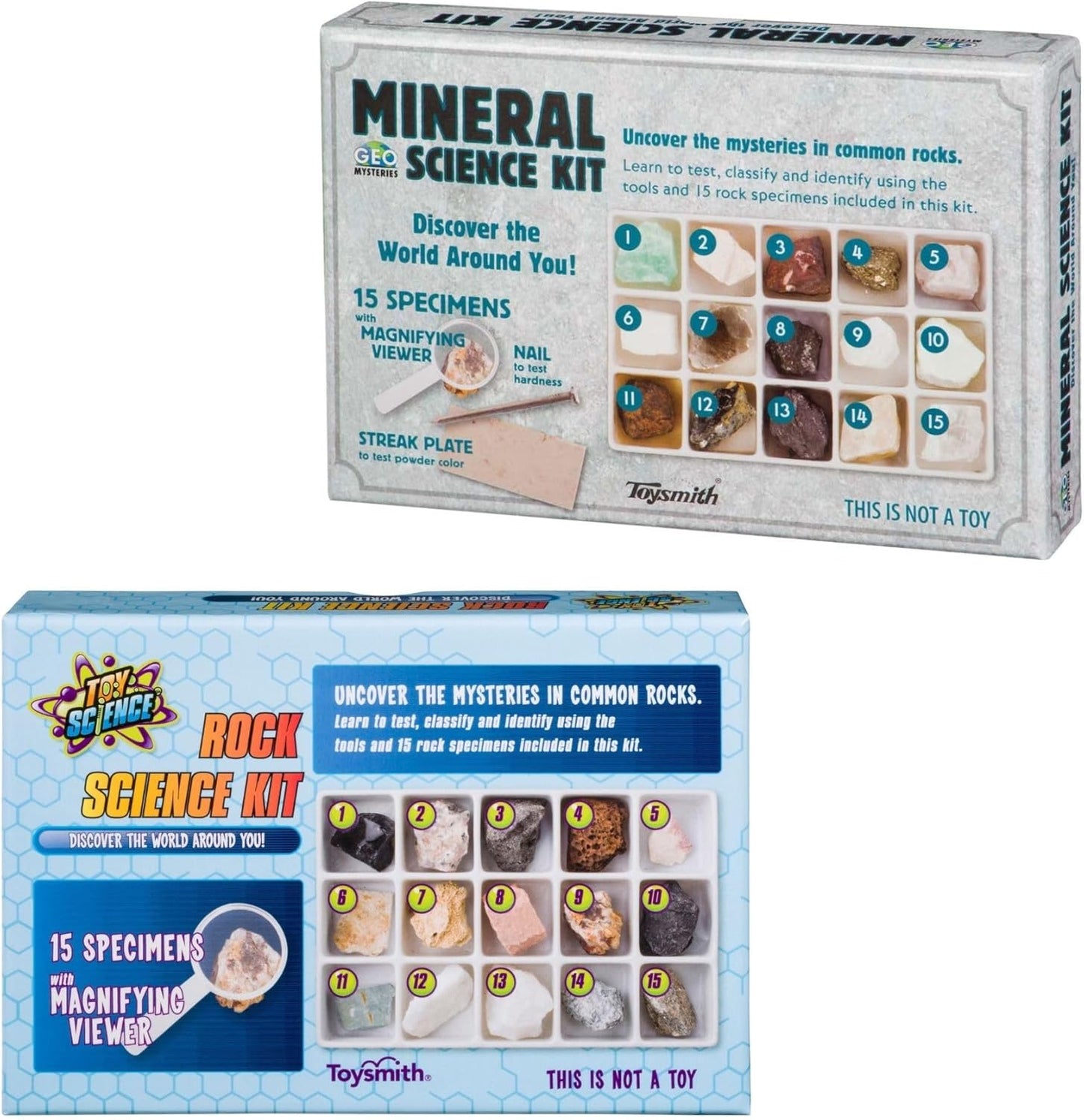 STEM Toy Rock Science Kit Geology Mineral Specimen For Kid Geologists