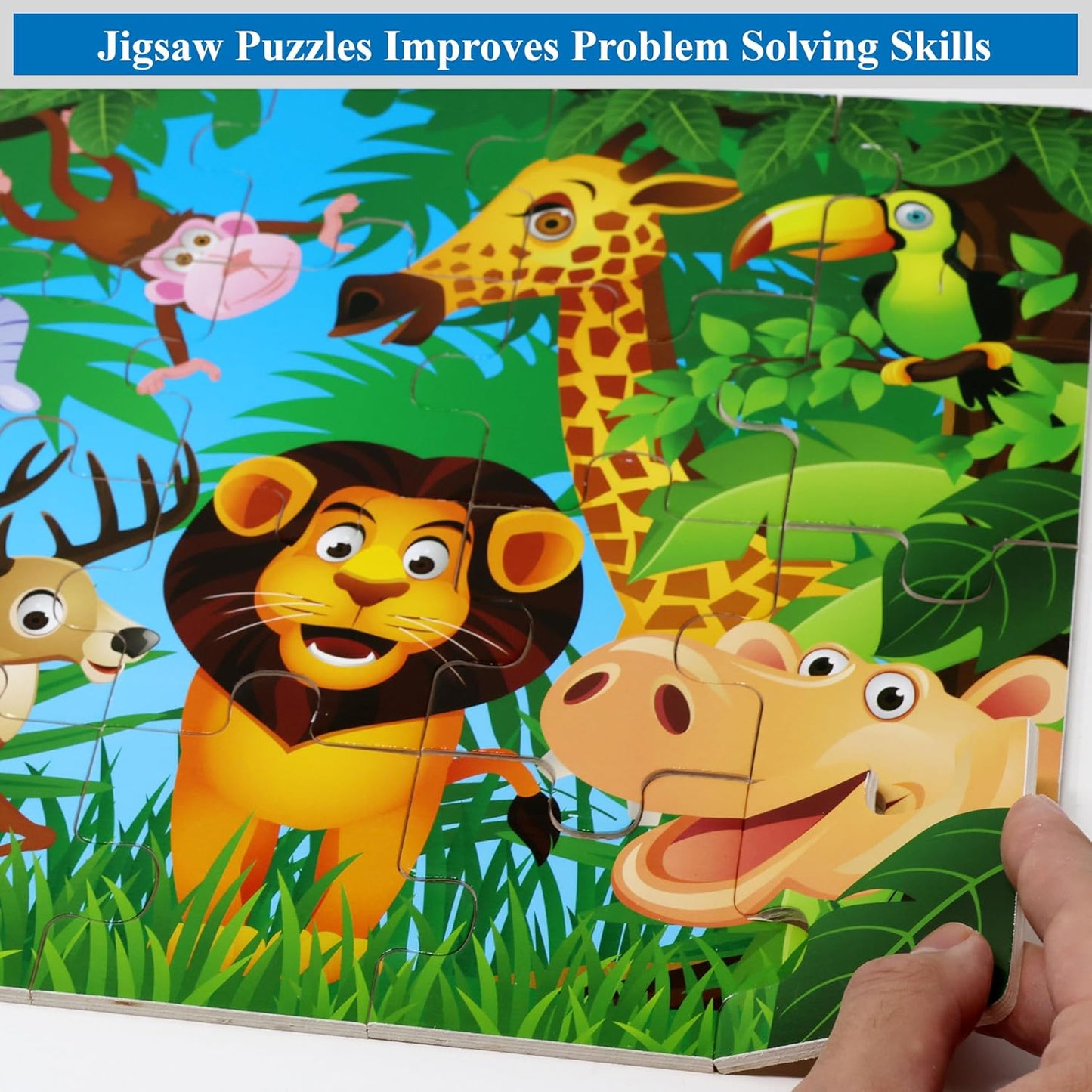 THINK2MASTER Alphabet Animal Puzzle.Size 14.5” x 10.5" (Animal Edition)