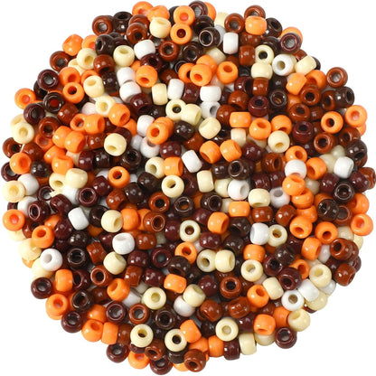 UPINS 1200Pcs Christmas Pony Beads Friendship Plastic Small Hair Beads Red Green White Pony Beads for Necklace Supplies (Christmas)