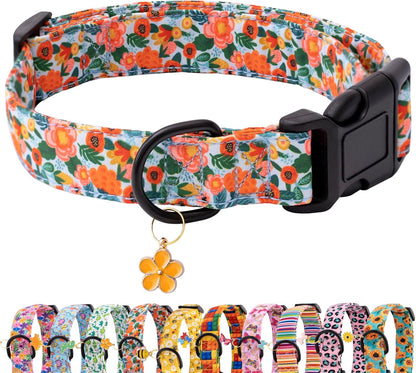 Faygarsle Dog Collar for Small Medium Large Dogs Colorful Puppy Collars for Female Dogs Toy Building Blocks Patterned Pet Collars for Summer Spring Wedding Puppy Girl Dog Collar M