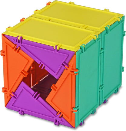 3D Building Set for Learning Math, Includes Many Online Activities,32-pc, Made in USA (Triangle/Rectangle)