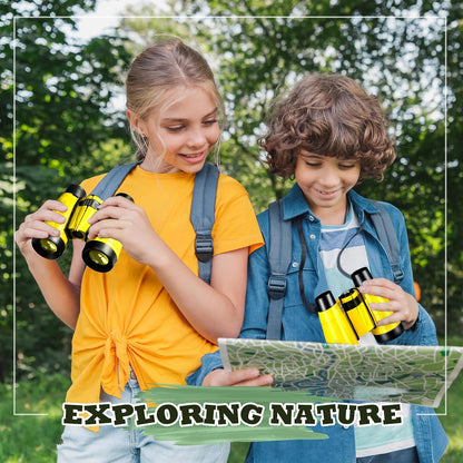 Libima 24 Pcs Binoculars Bulk Educational Compact Binoculars with Neck String Telescope for Learning Bird Watching Camping Hiking Travel Safaris Birthday Gifts(Green)