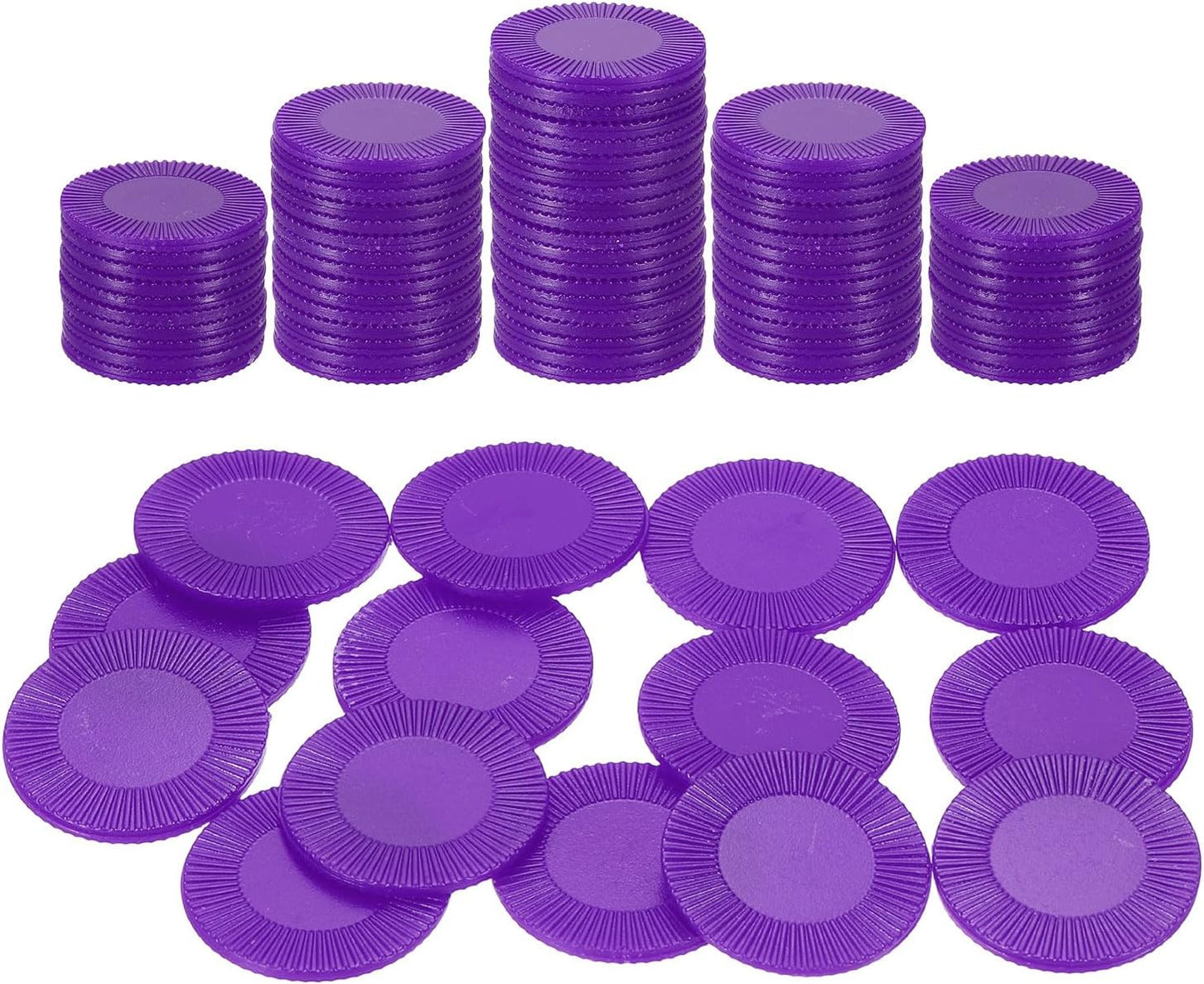 uxcell 100Pcs Plastic Poker Chips, 1 Inch Mini Bingo Chips Learning Counters Counting Counters Disks Markers Opaque Game Tokens for Game Play Math Counting, Blue, Pattern