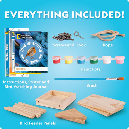 National Geographic Build a Bee Habitat Craft Kit for Kids – Paint & Build a House for Mason Bees, Outdoor Arts & Crafts, Nature Learning Activity, DIY Pollinator Garden Craft, Solitary Bee Hotel