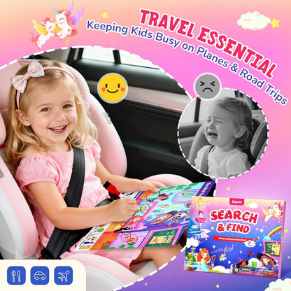 JoyCat Search and Find Activity Books, Animal Preschool Learning Activities for Toddlers & Kids, Travel Toys for Road Trip Car and Airplane, Busy Toy, Educational Game Gifts for Boys Girls Ages 3-5