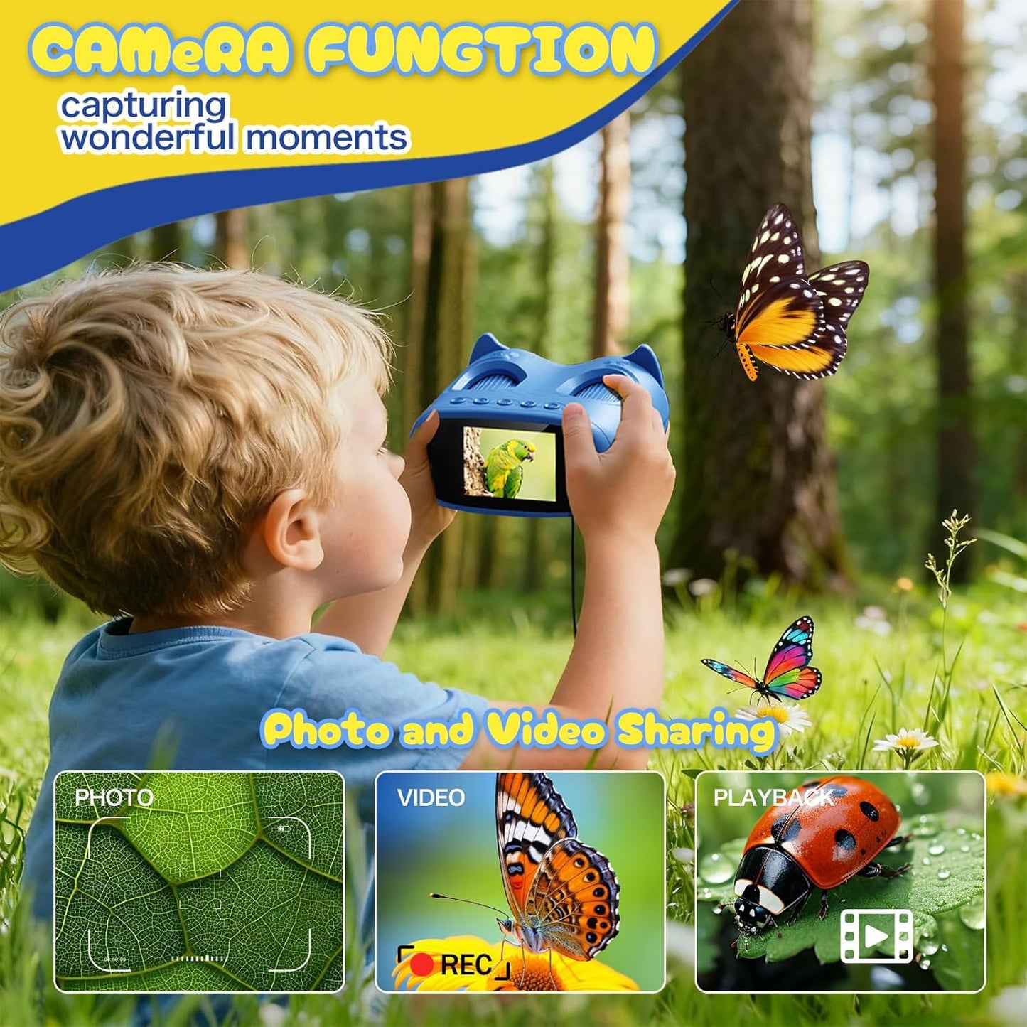2 in 1 Handheld Microscope and Telescope for Kids, 4K 2.0" Screen, 1000X Digital Microscope for KidsPortable Educational Toys, for Age 4-12 Year Old Boys Girls Children Students