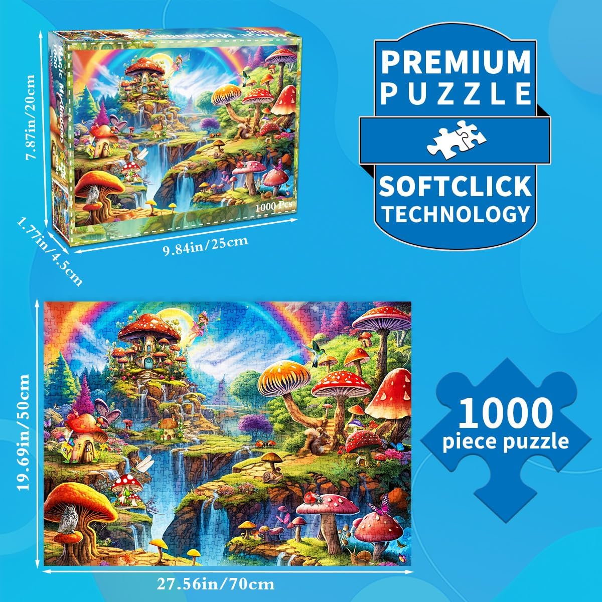 Jigsaw Puzzles for Adults 1000 Piece Puzzle for Adults 1000 Pieces Puzzle 1000 Pieces-Idyllic Rural Summer Landscape