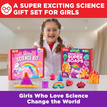 Doctor Jupiter Preschool Science Kit for Kids Ages 3-5 | Toddler Learning Activities, Birthday Gift Ideas for 3-4-5 Year Old Girls | Learning & Educational Toy STEM Kit with 100+ Experiments