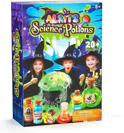 Alritz Science Potion Kits for Kids - 23 Magic Mix Potion Bottles, Witches Cauldron, Birthday Party Decorations Gifts Toys for Boys Girls 8 9 10 11+ Years Old