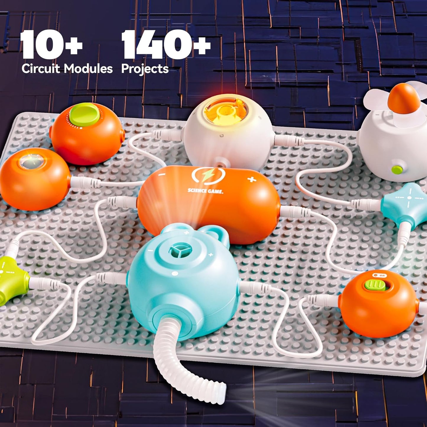 Science Kits for Kids - STEM Kits for Kids, Electronics Exploration Kit, Over 420 Projects, 35 Circuit Parts, STEM Educational Toy Gifts for Kid Boys Girls Ages 3 4 5 6 7 8 9 10 11 12