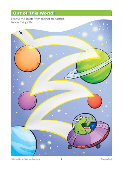 School Zone Tracing Fun! Write & Reuse Workbook: 26 Wipe-Clean Pages, Preschool, Kindergarten, Write-On Learning, Write and Wipe, Shapes, Letters, Alphabetical Order, Writing Practice, Ages 3-5