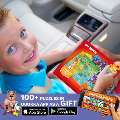 QUOKKA Magnetic Puzzles for Kids Ages 4-6 – Magnetic Fractions Learning Set for Kids 6-12 – Math Games for Homeschooling, Classrooms & Travel – 110 Magnets, 12 Task Pages, Marker – Toddler Travel Toys