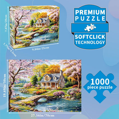 Jigsaw Puzzles for Adults 1000 Piece Puzzle for Adults 1000 Pieces Puzzle 1000 Pieces-Idyllic Rural Summer Landscape