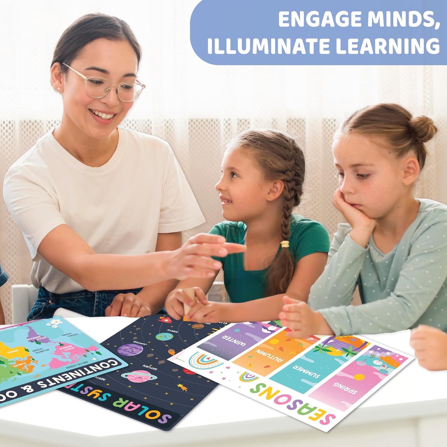 jackinthebox 12 Science Posters for Classroom - 12 x 17 inches Laminated, Middle School Science Posters, Posters for High School, Science Classroom Decor, Science Bulletin Board Sets for Kids.