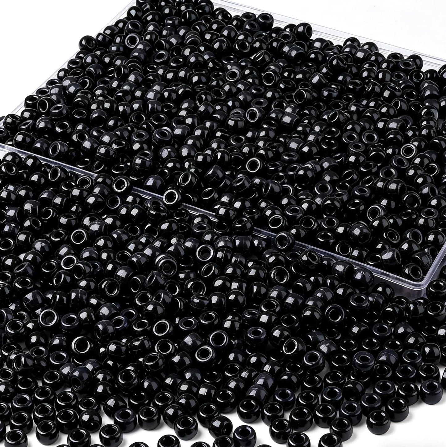 Red Pony Beads 1000Pcs 9mm Pony Beads Bulk Red Perler Beads for Friendship Bracelets Kandi Beads Hair Beads for Braids Beads for Crafts
