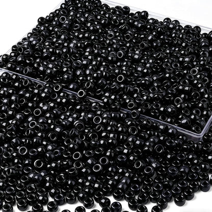 Red Pony Beads 1000Pcs 9mm Pony Beads Bulk Red Perler Beads for Friendship Bracelets Kandi Beads Hair Beads for Braids Beads for Crafts