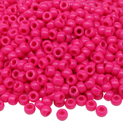 Auvoua 1000Pcs Pony Beads Bracelet 9mm Yellow Plastic Barrel Pony Beads for Necklace,Hair Beads for Braids,Key Chain,Jewelry Making (Yellow)