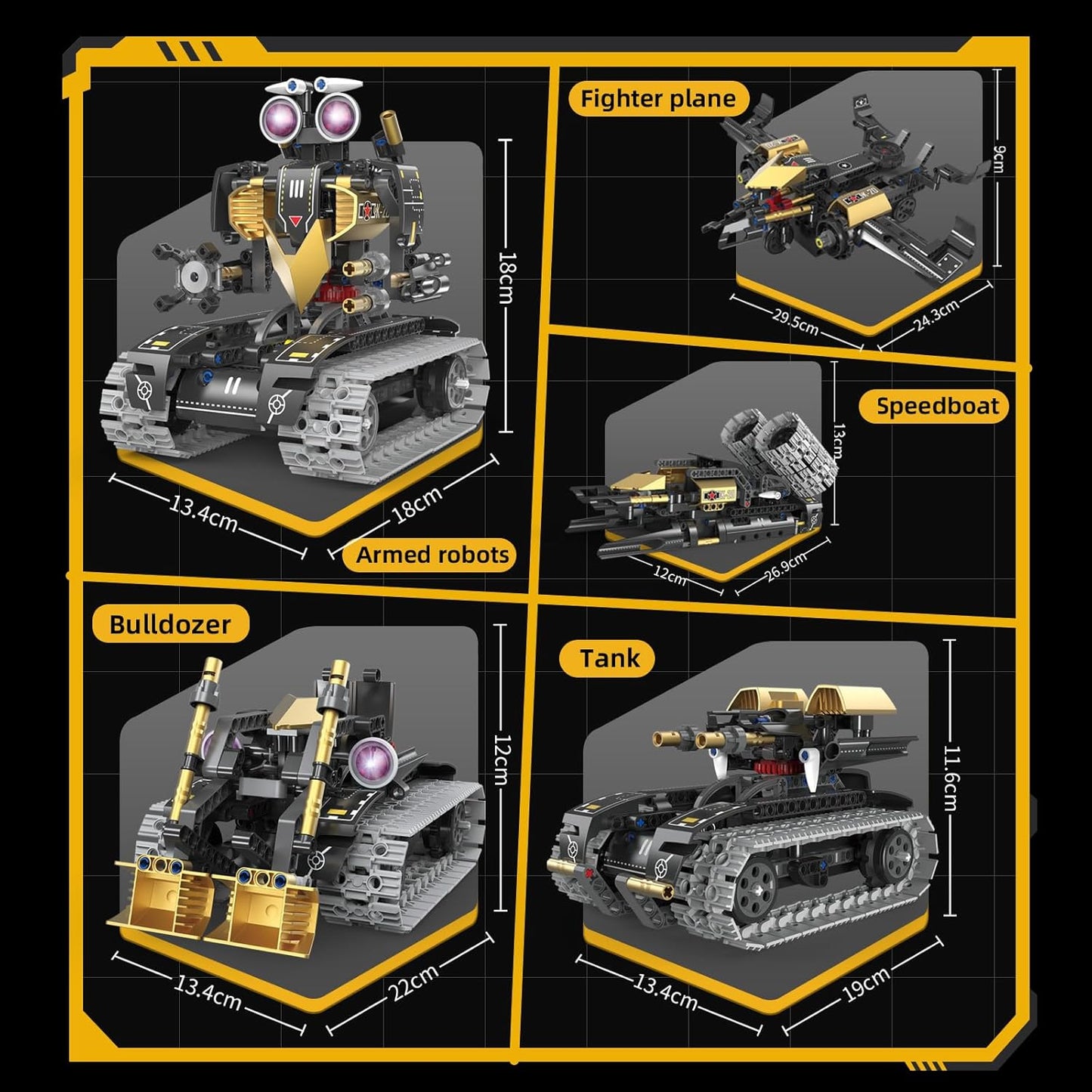 5-in-1 RC Robot Building Kit for Kids, APP & Remote Control STEM Robotics Technic Coding Robotic Toys, Erector Set with 323 Pcs, Educational Toy for Boys Girls Age 8 9 10 11 12 13 14+