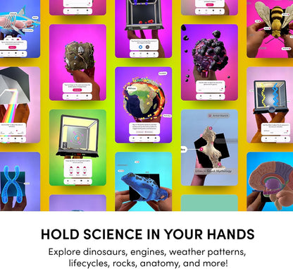 Merge Cube STEM Toy - Hold Digital Science Experiments in Your Hand! 1000+ 3D Objects & 100+ Interactive Simulations with Augmented Reality - Fun Learning Gift for Kids