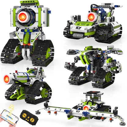 Robot Building Kit with APP/Remote Control STEM Gifts for Boys Age 8-16,Technic Coding Robotic Toys for Kids Birthday, Buildable 5in1 Models with 352+ Pieces