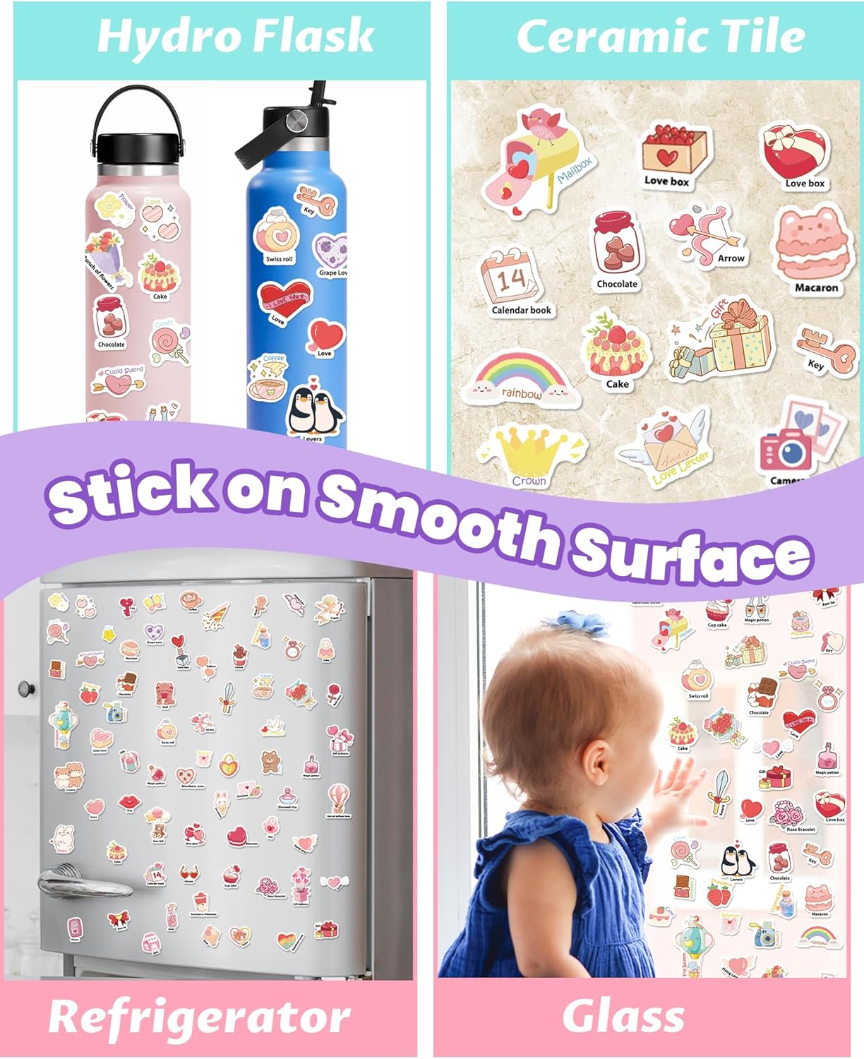 Walenced Reusable Sticker Book for Toddlers, Stickers for Kids, Toddler Sticker Book, Toddler Craft Activities, Toddler Travel Toys Ages 3 and Up Boy Girl Birthday Gifts