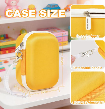 ANKHOH Portable Carrying Case for Edubini 1000x Handheld Digital Microscope Fits for BMDSAE Kids Pocket Miniscope and Accessories for School Home Science Learning (Box Only)