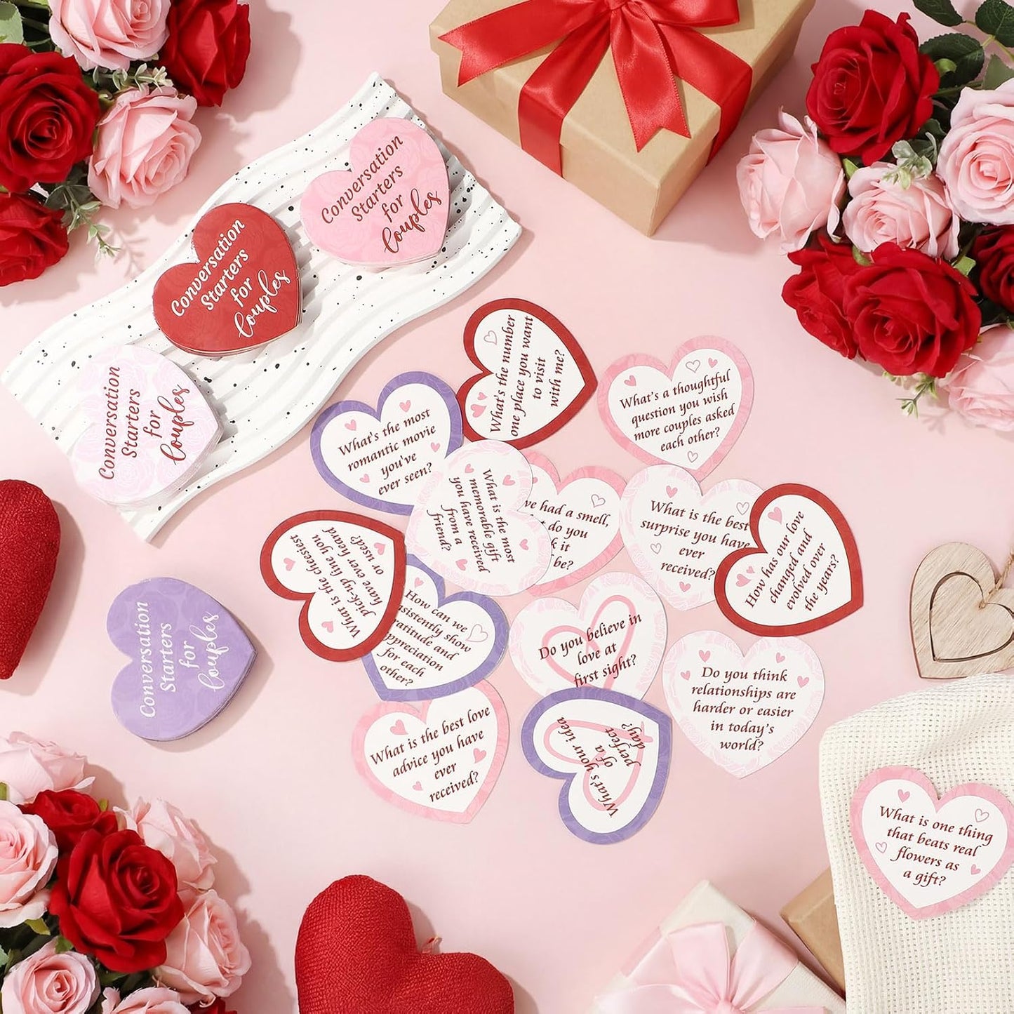 Pasimy 100 Pcs Family Conversation Cards Bulk Kids Question Card Games Fun Conversation Starters Cards Game for Kid Adult Family Road Trips Build Parent Child Relationship