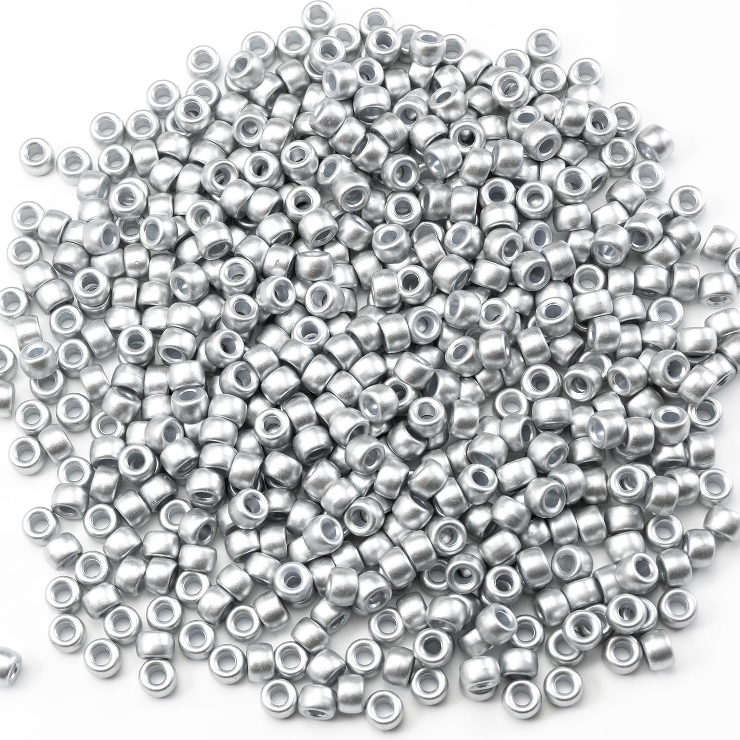 Gxueshan 1000 Pcs Acrylic Black Pony Beads 6x9mm Large Hole Pen Hair Kandi Beads Bulk for Friendship Bracelet Necklace Jewelry Making Earring Braiding Kit