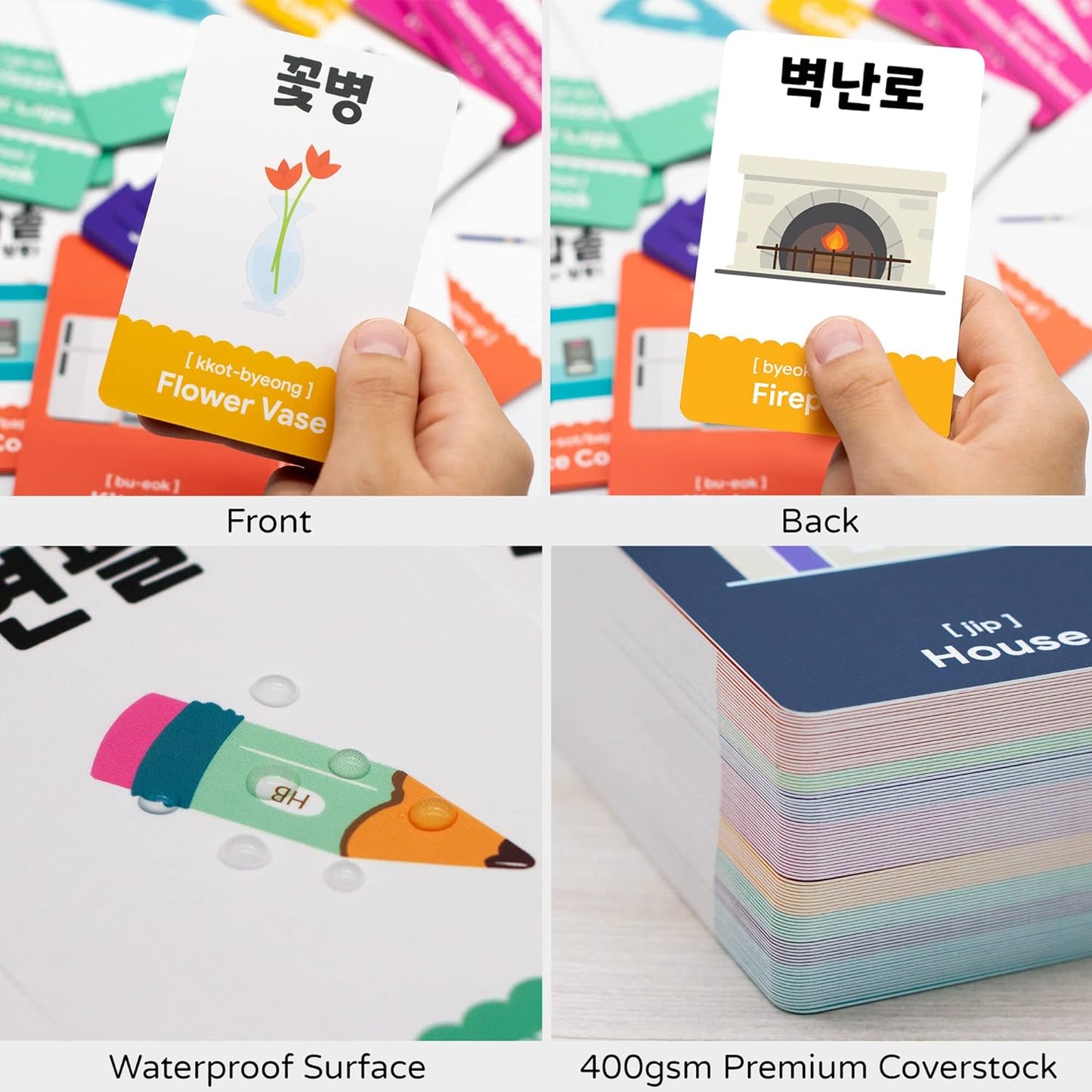 Toddler Korean Flashcards – 55 Fun & Educational Cards for Preschoolers & Beginners