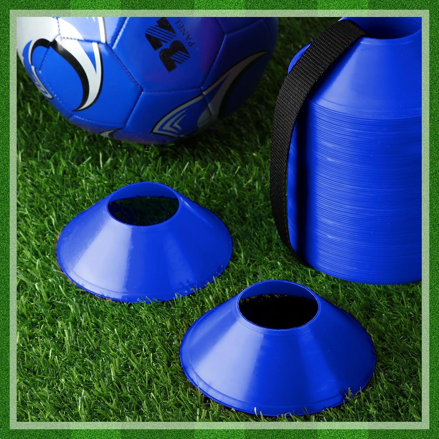 Hanaive 100 Pieces Mini Soccer Cones for Sport Drills 5 Inch Agility Disc Cones with Accessories for Kids Football Training