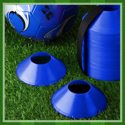 Hanaive 100 Pieces Mini Soccer Cones for Sport Drills 5 Inch Agility Disc Cones with Accessories for Kids Football Training