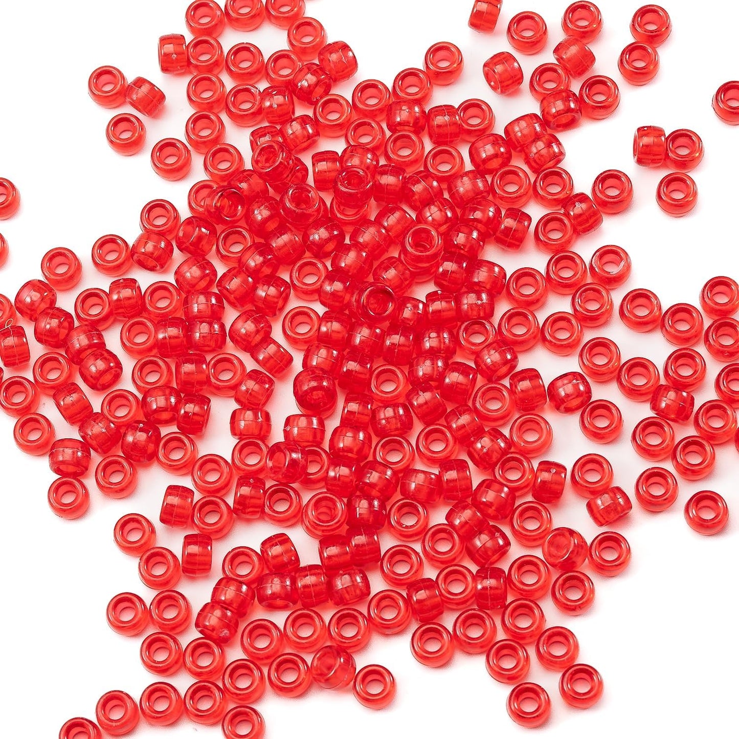 Gxueshan 1000 Pcs Acrylic Black Pony Beads 6x9mm Large Hole Pen Hair Kandi Beads Bulk for Friendship Bracelet Necklace Jewelry Making Earring Braiding Kit