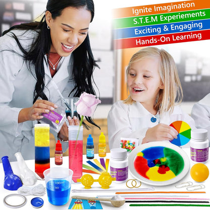 PATIFEED 110 Science Experiments Kit for Kids, Educational Science Lab Chemistry Set, Birthday Toys Gifts for Boys Girls, Volcano Eruption, Crystal