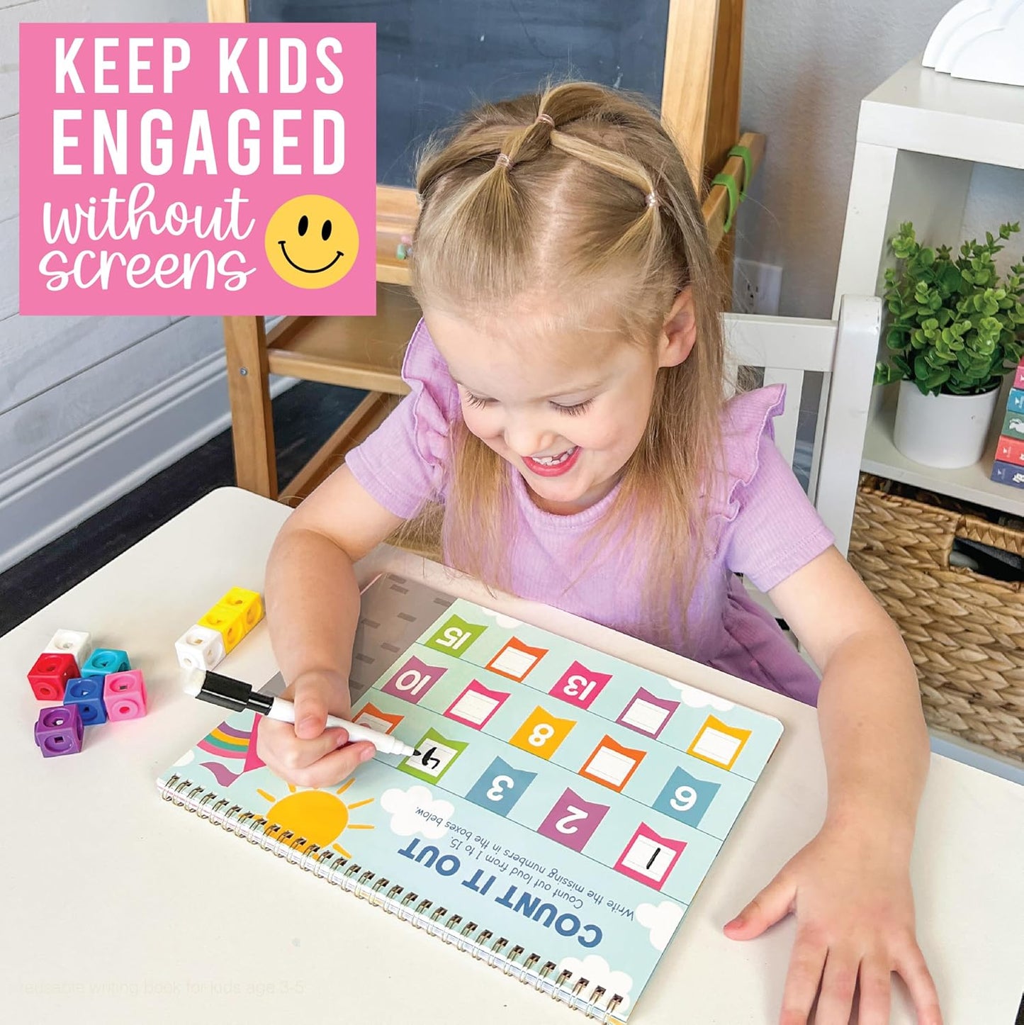 Hadley Designs ABC Tracing Books for Kids Ages 3-5 - Preschool Learning Activities, Dry Erase Writing Practice for Kids, Reusable Alphabet Letter Tracing PreK Workbooks Age 4-5, Pre K Graduation Gifts