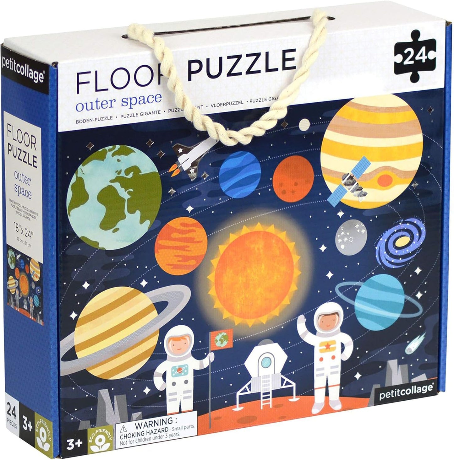 Petit Collage Floor Puzzle, Secret Garden, 24-Pieces – Large Puzzle for Kids, Completed Garden Puzzle Measures 18” x 24” – Makes a Great Gift Idea for Ages 3+