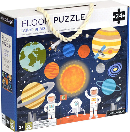 Petit Collage Floor Puzzle, Secret Garden, 24-Pieces – Large Puzzle for Kids, Completed Garden Puzzle Measures 18” x 24” – Makes a Great Gift Idea for Ages 3+