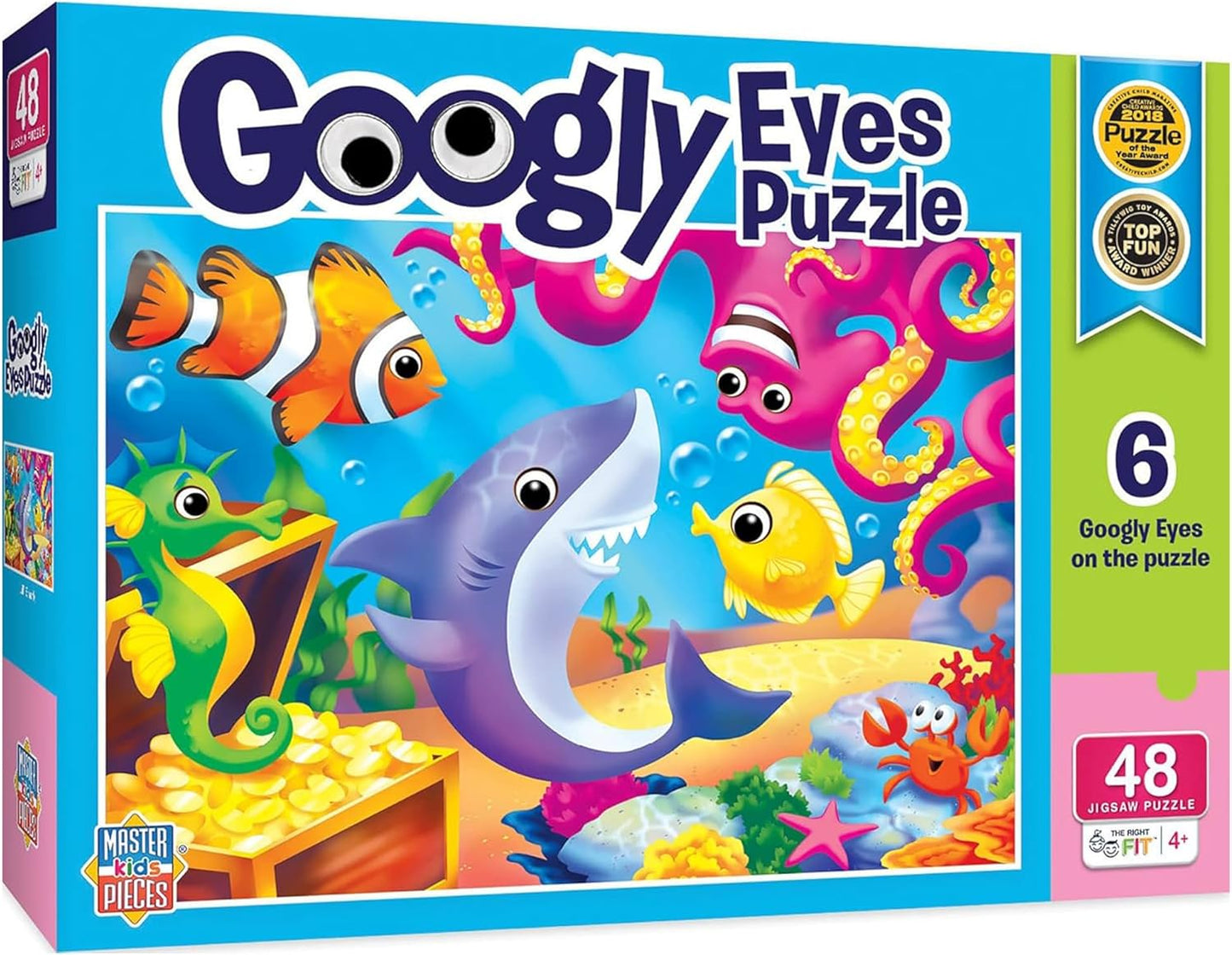 MasterPieces – 48 Piece Jigsaw Puzzle for Kids 4+ Years, Pets with Googly Eyes, Educational and Fun Game, Gift Idea for Children, 19" x 14