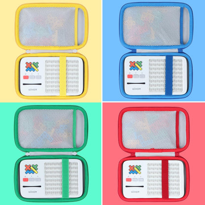 Lebakort Storage Case Compatible with GiiKER Super Blocks Pattern Matching Puzzle Original 1000+ Challenges Brain Teaser (Off White + Red Case)
