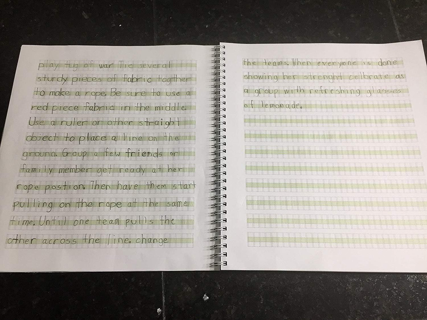 Channie’s Handwriting Improvement Spiral Notebook, Stylish Visual Writing & Printing Aid for Elementary School Students and Special Needs Kids & Teens, 120 Pages, Thick Paper, Size 10.5" x 9.5"