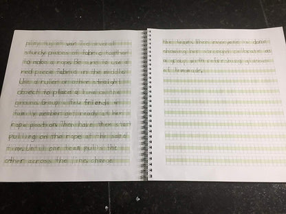 Channie’s Handwriting Improvement Spiral Notebook, Stylish Visual Writing & Printing Aid for Elementary School Students and Special Needs Kids & Teens, 120 Pages, Thick Paper, Size 10.5" x 9.5"