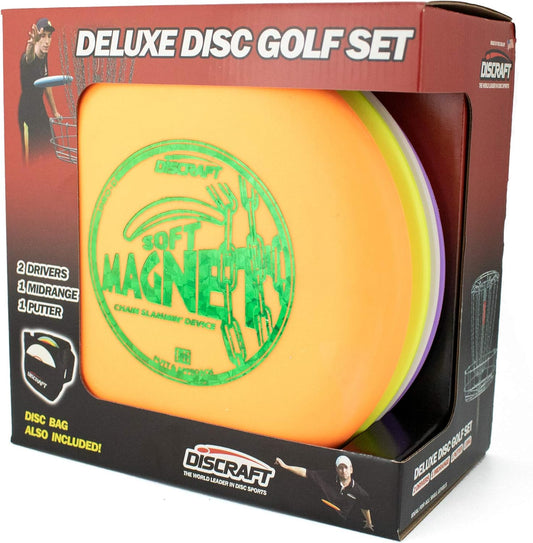 Discraft Deluxe Disc Golf Set (4 Disc and Bag) Models and Plastic Blends May Vary