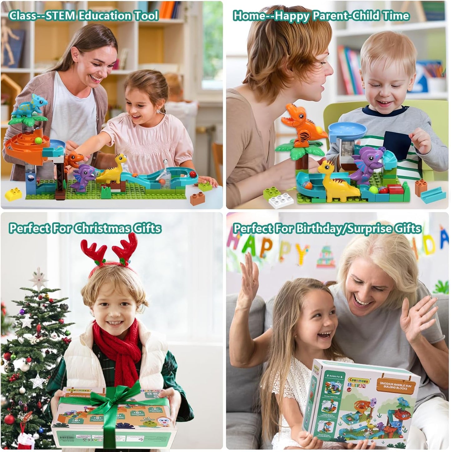 Marble Run Building Blocks for Kid: 3 4 5 6 8 Year Old Montessori Education Preschool STEM Toy - Age 4-8 Kids Creative Puzzle Marbles Track - Christmas Birthday Gifts for Boys Girls