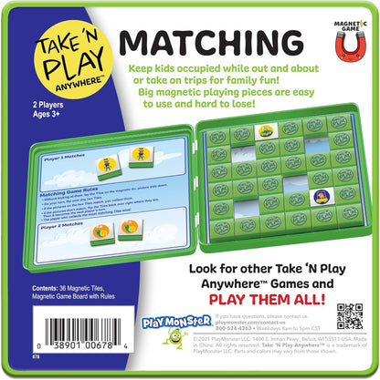 PlayMonster Take N Play — Matching Game — Easy to Use, Hard to Lose — Fun on the Go Travel Game — For Ages 3+