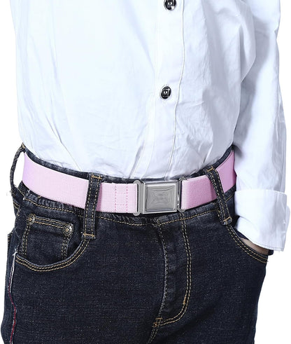 AWAYTR 3 PCS Kids Adjustable Magnetic Belts - Easy to Use Magnetic Buckle Belt for Boys and Girls