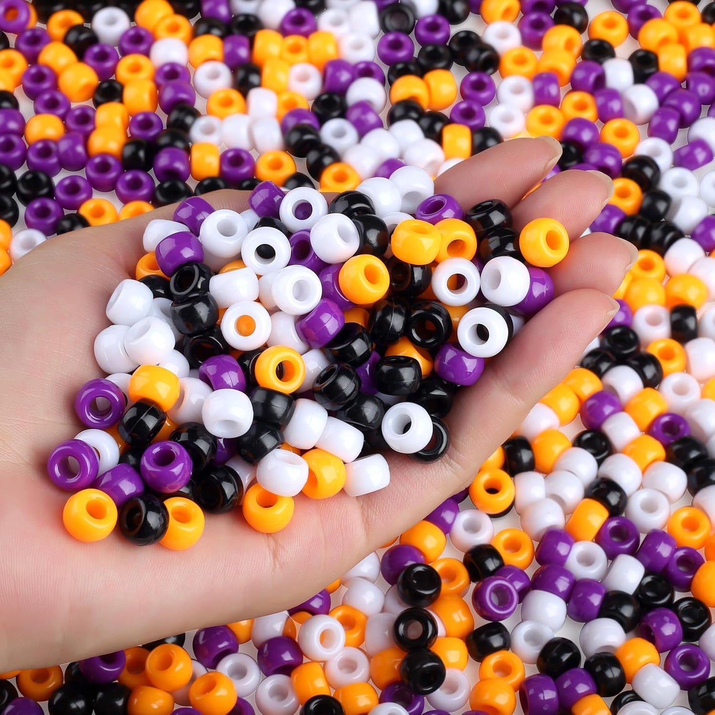 Red Pony Beads 1000Pcs 9mm Pony Beads Bulk Red Perler Beads for Friendship Bracelets Kandi Beads Hair Beads for Braids Beads for Crafts