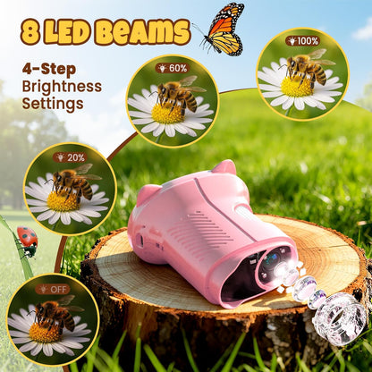 Handheld Digital Mini Microscope for Kids: 1000X 4K Portable Pocket 2.4" Screen Microscopes Toys STEM Electronic Learning Educational Science Kit 8-12 Birthday Gift 4 5 6 7 Year Old Boy Girl (Yellow)