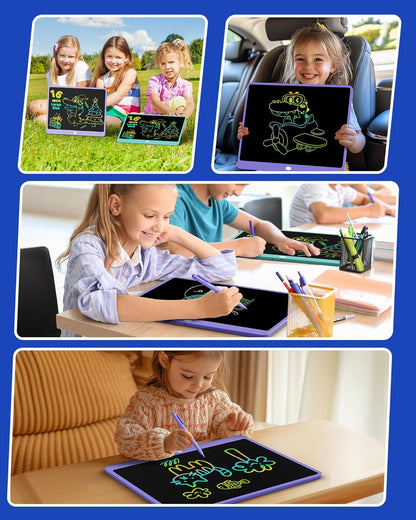 KOKODI LCD Writing Tablet 8.5-Inch Colorful Doodle Board, Electronic Drawing Tablet Drawing Pad for Kids, Educational and Learning Kids Toys Gifts for 3 4 5 6 7 8 Year Old Boys and Girls(Blue)
