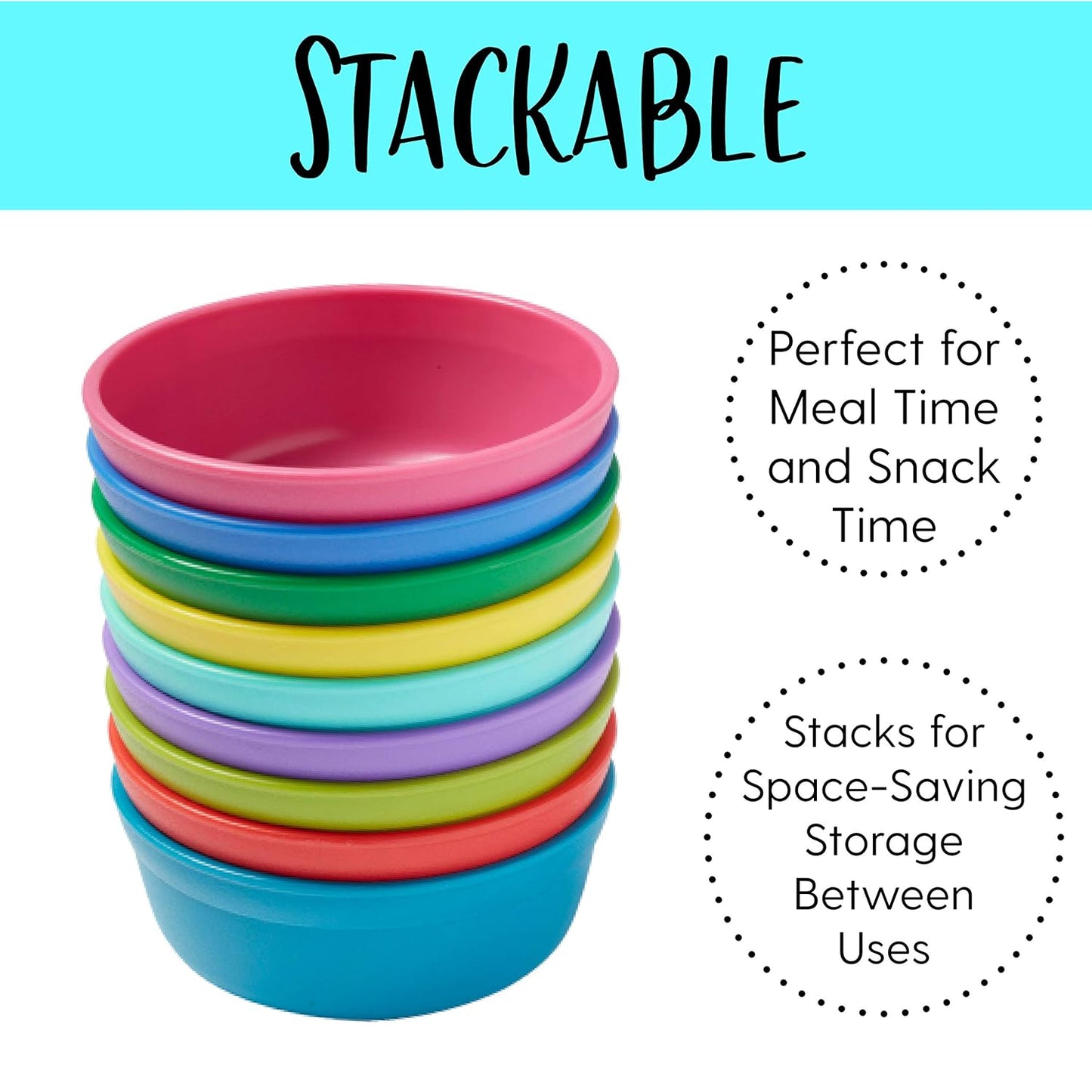 ECR4Kids My First Meal Pal Drinking Cups, Kids Plastic Tableware, Stackable And Dishwasher Safe, Stackable Tumblers For Baby, Toddler And Child Feeding, 3-Pack - Tropical